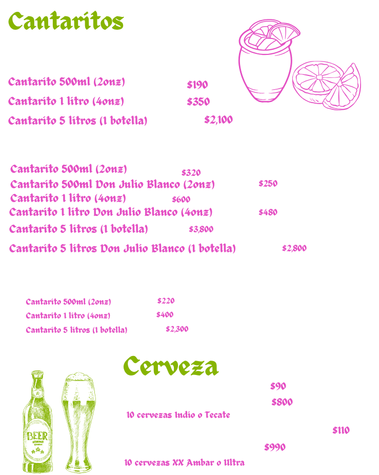 Primera pagina menu cantaritos colima